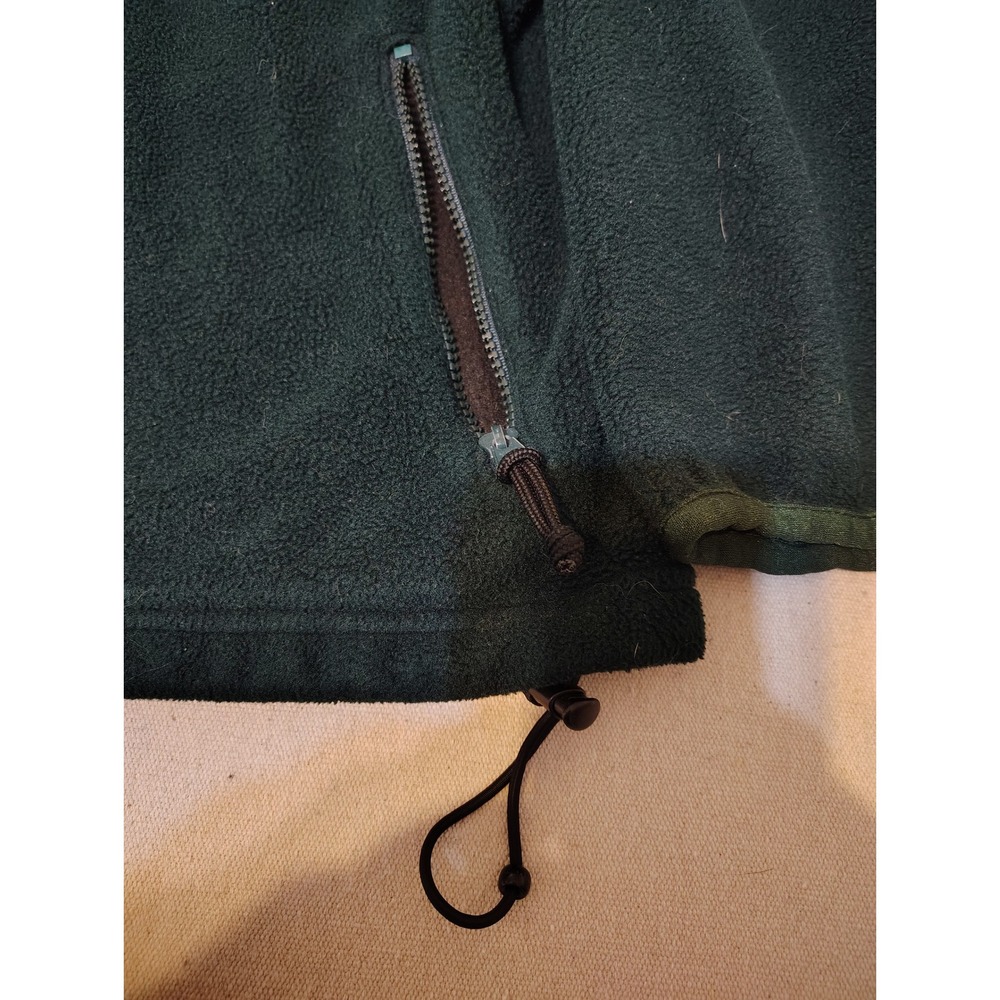 LL Bean Fleece Jacket Full Zip Dark Green Men's Casual Outdoor Warm Layer XXL HH - Picture 2 of 8